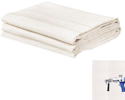 Tela de tufting de alfombra - Tejido de punch de aguja de monje | Tejido de tela para estera de tope con bordes apretados y líneas de rejilla, tela para pistola de tufting de alfombra para