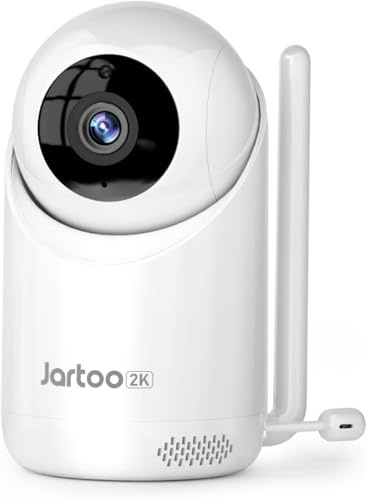 Jartoo Babyphone Zusatzkamera mit Audio und 2K Video, Muss mit Monitor verwendet Werden, Keine App, Kein WiFi (Monitor Nicht enthalten)