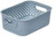SmartStore Storage Basket with Handles in Blue 1.6L (20.5x14.5x7.5cm) | Storage Bin from Recycled Plastic | Essence S Storage Box |Storage with 10-year Warranty, Sea Salt