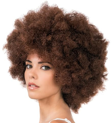 Chaks - Locken Perücke Erwachsene, 70er Jahre Disco Perücke | Voluminöse Lockenmähne für Karneval, Festival und Mottoparty, Kostüm Accessoire im Disco Look