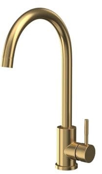 Scudo Manhattan Monobloc Kitchen Sink Mixer Tap Brushed Brass KT44 WRAS Approved RRP.£129