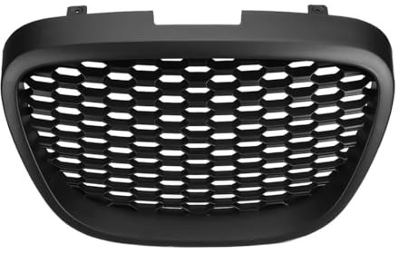 AKOUFALL Rejilla de luz antiniebla Rejilla Delantera Malla Panal Sin Emblema para Seat Leon MK2 1P para Altea Y para Toledo Mk3 (2004-2009)(Matte Black)
