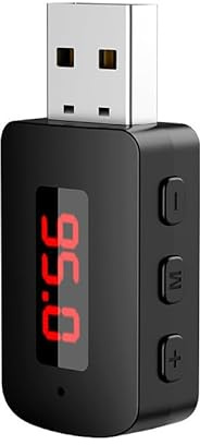 Car Wireless Adapter Bluetooth 5.4 Transmitter Empfänger mit Mikrofon, USB Power Audio AUX Adapter für Auto Audio Musik Handsfree