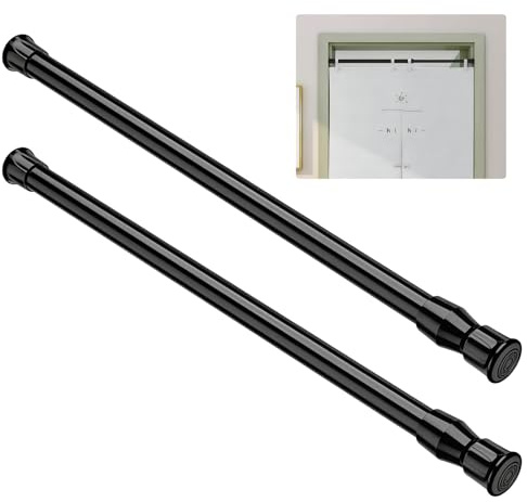 2 stycken spännstänger 40–70 cm, teleskopstång svart, gardinstång klämstång | duschdraperistång utan borrning, klädstång utan borrning, teleskopstång, för skåp, badrum, balkong
