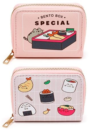 Puckator Pusheen The Cat Sushi Club Geldbörse mit umlaufendem Reißverschluss, kleine Geldbörse für Damen – Damen – Geldbörse für Damen – Münztasche für Herren – Kartenhalter – kleine Geldtasche