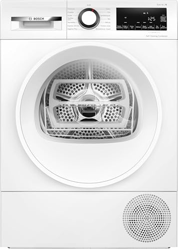Bosch WQG13500FR Série 6 - Sèche-linge, écran LED | Blanc, 9 kg, Pompe à chaleur, AntiVibration, option demi-charge