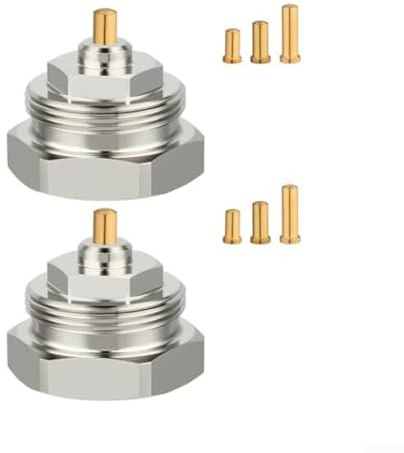 HEIBTENY Thermostat-Heizkörperventil-Adapter, M30 x 1,0 Buchse auf M30 x 1,5 Stecker, massives Messing, Chrom, Konverter für Smart-Home-Thermostat-Upgrade für ältere Oventrop-Modelle Pre-98 (2 Stück)