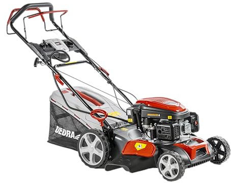 Benzin-Rasenmäher mit Antrieb Garden Dedra, 2,9 kW, Elektrostart, Loncin 166 CCM Motor, 46 cm Schnittbreite, zentrale Schnitthöhenverstellung (25-75 mm), klappbarer Griff