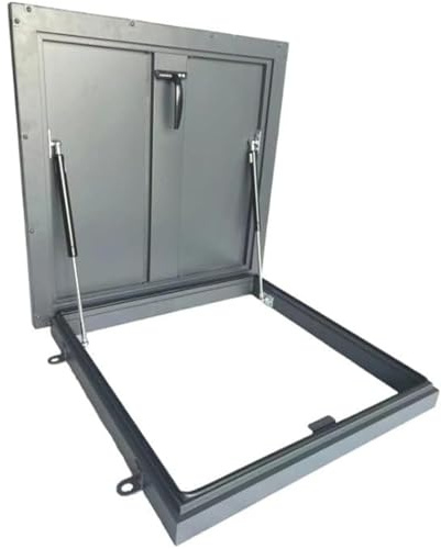Joyfitness Galvanized Steel Roof Hatch, Skylight Roof Caps Window With Rotatable Lock Handle, Roof Access Hatch Cover Plate With Hydraulic Support Rod, Suitable For Home Industry