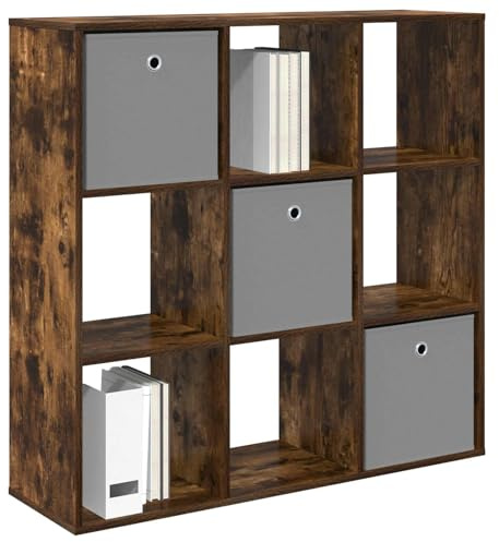 vidaXL Sideboard mit Schubladen Geräucherte Eiche 102 x 31 x 99,5 cm, Wohnzimmer Sideboard, moderner Stauraum, viel Platz zum Organisieren, Robustes freistehendes Möbelstück
