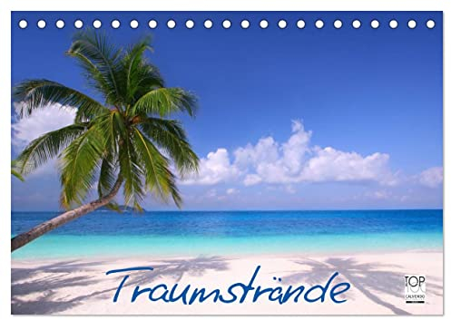Traumstrände (Tischkalender 2025 DIN A5 quer), CALVENDO Monatskalender: Sonne, Meer, Sand und Palmen für das ganze Jahr! (CALVENDO Natur)