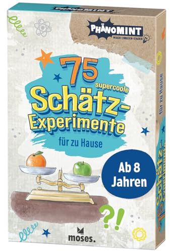 moses. PhänoMINT 75 supercoole Schätz-Experimente für zu Hause – Kartenset mit spannenden Schätzfragen und Experimenten für Kinder ab 8 Jahren, Naturwissenschaften entdecken