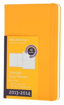 Moleskine Drehbarer Kalender 18 Monate 2013-2014 / Large / Fester Einband / Sonnengelb: Mit engl. Kalendarium (Moleskine Diaries)