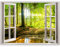 murando - 3D WANDILLUSION - Wandbild Fototapete Poster XXL Fensterblick Vlies Leinwand Panorama Bilder Dekoration - Meer Strand Dünen 70x50 cm
