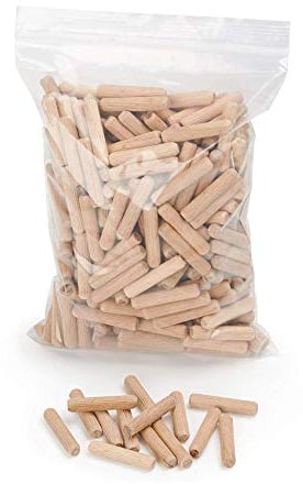 Holzdübel 8 mm x 40 mm | Riffelholzdübel 400er Packung | Dübel aus Buche | Holz Dübel 8 mm | Ideal geeignet für Dübelfräse & Lamellofräse | Optimale Holzverbindung