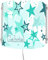 CreaDesign Kinderzimmer Wandlampe personalisiert mit Namen, E14, ideal als Nachtlicht/Schlummerlicht, Lampen Motiv Sternenhimmel türkis