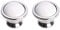 Creatwls - 2 poignées pour meuble en céramique blanche - 96 / 128 mm - Pour meuble de cuisine, garde-robe, tiroirs, etc, Plaqué chrome brillant, Single Hole