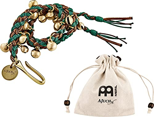 Meinl Cymbals Ajuch Brass Bells - Kleines Glocken Tamburin Soundeffekt für Schlagzeugbecken - Inklusive Leinentasche - Messing, Mehrfarbig (MABS)