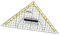 Herlitz Geometrie-Dreieck aus transparentem Kunststoff, (groß | 5er Pack) Hypotenuse: 20 cm