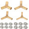 GTIWUNG 4 Stück Messing Y Schlauchverbinder Druckluft Schlauchverbinder Kraftstoffschlauch Verbindungsstück für Kraftstoff-Luft, Wasser,Gasöl(6mm,8mm,10mm,12mm)+12 Stücke Edelstahl Schlauchschelle