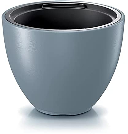 Maceta HEOS 25L., Con depósito, dimensiones (mm) 395x395x302, color Gris claro