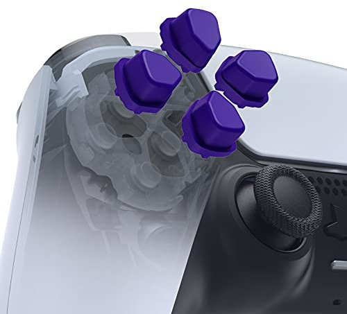 eXtremeRate Geteilte D-Pad Knöpfe(SDP-Tasten) für ps5 für ps4 Controller, Ergonomische Unabhängige Richtungstasten Aktionstasten Dpad Set für ps4 Slim Pro für ps5 Controller(Lila)