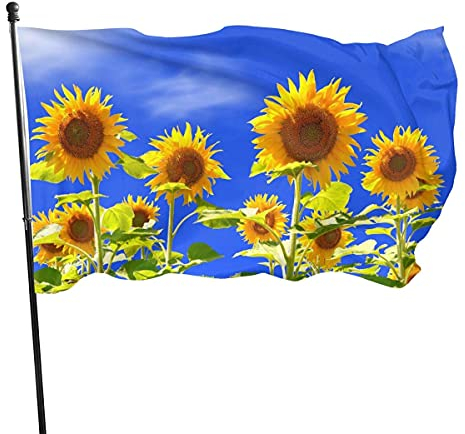 Tcerlcir Gartenflaggen Schöne Sonnenblumen Garten Banner Feiertage Flags Haus Hof Flagge Dekorative Hauptflagge 90 x 150 cm