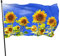 Tcerlcir Gartenflaggen Schöne Sonnenblumen Garten Banner Feiertage Flags Haus Hof Flagge Dekorative Hauptflagge 90 x 150 cm