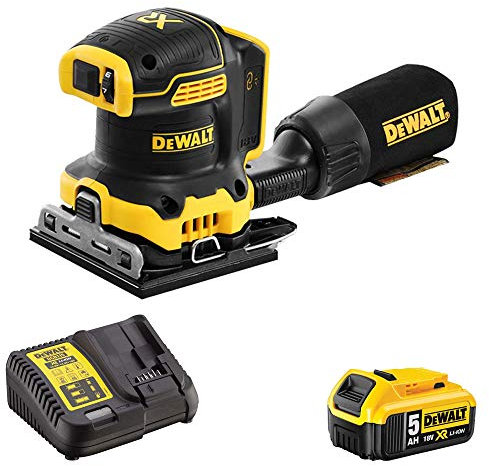 Dewalt DCW200N 18V Brushless 1/4 Sheet Palm Sander 1 x 5.0Ah Battery & Changer