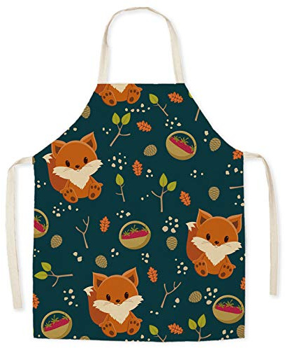 Eyands Kinderschürze zum Kochen und Backen - Niedliche Leinenmuster-Küchenschürze für Kinder zum Kochen und Malen, Gartenschürze