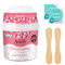 Nad's Hair Removal Hard Wax Beads - Full Body Hard Wax Kit For Women - Microwaveable Hot Wax No-Strip Formula (Strawberries & Cream) 200g with 2 Applicators & 2 Oil Wipes
