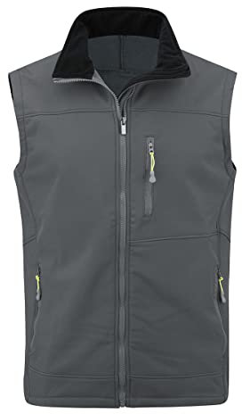 YOUTHUP Gilet da Ciclismo da Uomo Riflettente Leggero Antivento Gilet Bicicletta Sport Senza Maniche Giacca Grigio, L