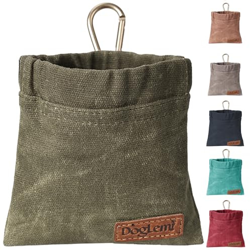 ETIAL Dog Treat Pouch,Portable Puppy Dog Training Treat Bag,Hand Free Dog Walking Bag,Auto Closing Pet Feed Snack Reward Pocket,Dog Food Dispenser for Pet Puppy Travel or Outdoor Use