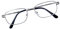 JoXiGo Lesebrille Herren Damen Silber +1.0 Rechteckig Metall Rahmen Klar Linse + Brillenband