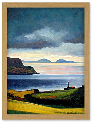 Doppelganger33 LTD Mull Of Kintyre Scotland Artwork Framed Wall Art Print A4