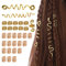 Laughhe 28 Stück Haar Dreadlocks Schmuck Gold, Dreadlocks Haarschmuck Haarspiralen Clips und Verstellbar Metall Cuffs Haar Geflecht Ringe Haar Flecht Perlen Haar Dreadlocks Zubehör Für Männer Frauen
