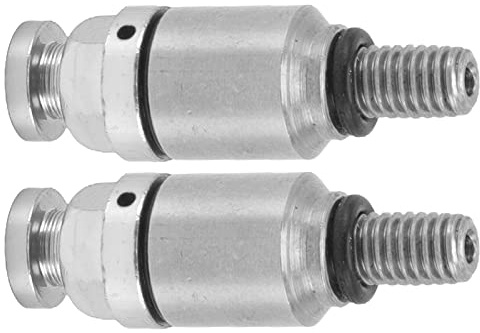 Décharge de Pression de Purge D'air de Fourche de Moto, 2pcs M5x0.8 Remplacement de Soupape de Décharge de Pression de Purge D'air de Fourche en Alliage D'aluminium pour CRF150R (Argent)