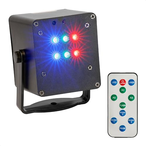 Ibiza - TINYLED-RGB-STROBE - LED-Lichteffekt-Kasten - Strobe-Effekt - 6 x 1W RGB - Batteriebetrieben - Festliche Atmosphäre