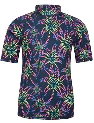 Mountain Warehouse Short Sleeves Kids Rash Vest - UPF50+ Sun Protection Rash Guard, Fast Dry, Flat Seams Childrens Top - for Spring Summer, Swimming & Water Sports Iridescent Kids Size 2-3 Years