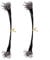 50 Pack Fishing Wire Leaders, 30 LB Steel Fishing Lure Wire Trace Leaders with Swivels and Snaps for Pike Hidden Main Line Prevent Fish Bite, 15cm (Black)