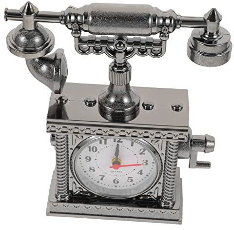 Amosfun Retro-Telefon Mit Wählscheibe Vintage-Telefon Ornament Abs-Material Dekoratives Telefon Für Die Inneneinrichtung