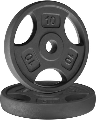 Yes4All 1 Zoll Grip Hantelscheiben aus Gusseisen für Kurzhanteln - Standard Hantelscheiben - 4,5 kg - Paar