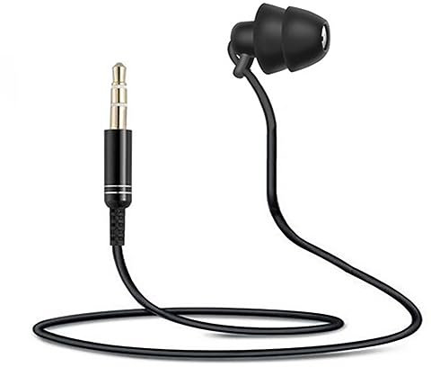 Sujurio Kurzes Kabel Einseitige Headset-Verlängerung Kopfhörer-Ohrhörer im Ohr Einzeln Ohrstöpsel Silikon-Ohrstöpsel 3,5-Mm-Klinkenstecker für Telefon Langlebig Einfach zu Bedienen Schwarz