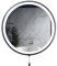 ValueLights | Matt Black Bathroom Mirror Round Battery Operated Easy Fit Mirror with Pull Switch Integrated LED | Bathroom & Home Improvements Essential