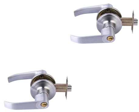 LIFKICH 2 Sets Heavy Duty Door Handle Lock Sturdy Lock Set for Home Security Suitable for Bedrooms Toilets