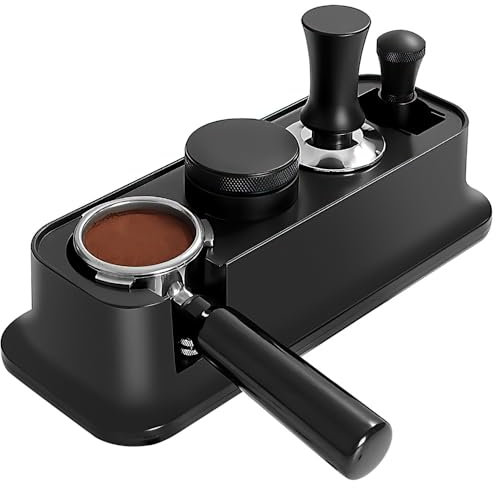 KBIBCK Tamper Station für Barista, Tamperstation aus ABS(51-58mm), Coffee Tamping Station, Kaffee Tamping Ständer Andrückstation, Espresso Station für Barista Zubehör, Schwarz