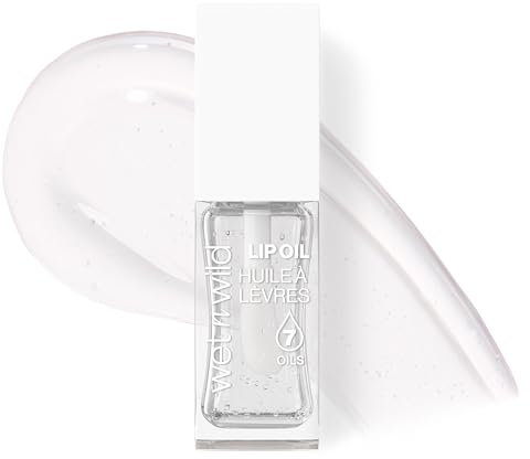 Wet n Wild Clear Lip Oil, Pflegendes & Nicht-Klebriges Transparentes Lipgloss Mit 7 Natürlichen Ölen, Leichte Formel Für Spiegelähnlichen Glanzeffekt, Farbton Crystal Ball