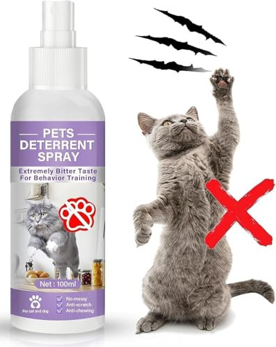 well2wellness Cat Deterrent Spray, Anti Scratch Cat Repellent Spray for Gardens & Indoor Use, Cat Deterrent Spray for Pet Behavior Training