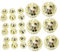 ABOOFAN 24St Christbaumschmuck Kugeln Disco-Weihnachtsbaum Weihnachtskugeln Ornamente klar Girlande Weihnachts Party christbaumkugeln Weihnachtskugel Dekoration Spiegelkugeln Glas Golden