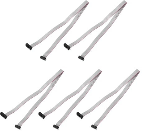 QUARKZMAN 5 Pcs Câble Plat Ruban IDC, Pas 2.54mm Largeur 12mm Longueur 50cm 10 à 16 Broches FC à FC Connecteur Plat Ruban Fil Jumper pour PC, Écrans LED